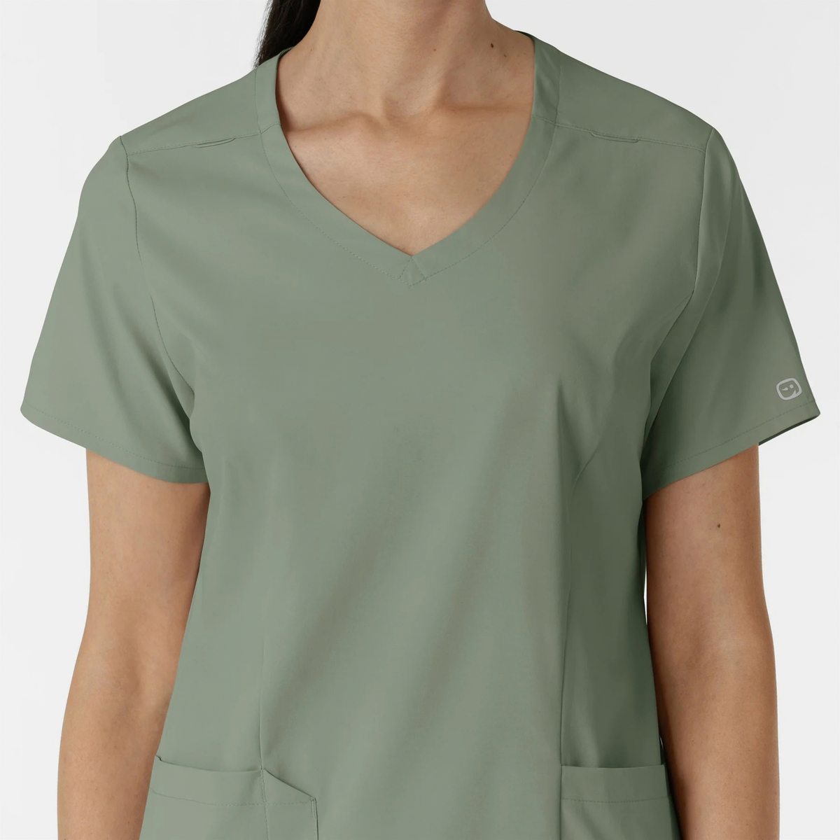 Filipina Quirúrgica Antifluidos para Mujer Wink Boundless con Cuello en V y 2 Bolsillos - Sage