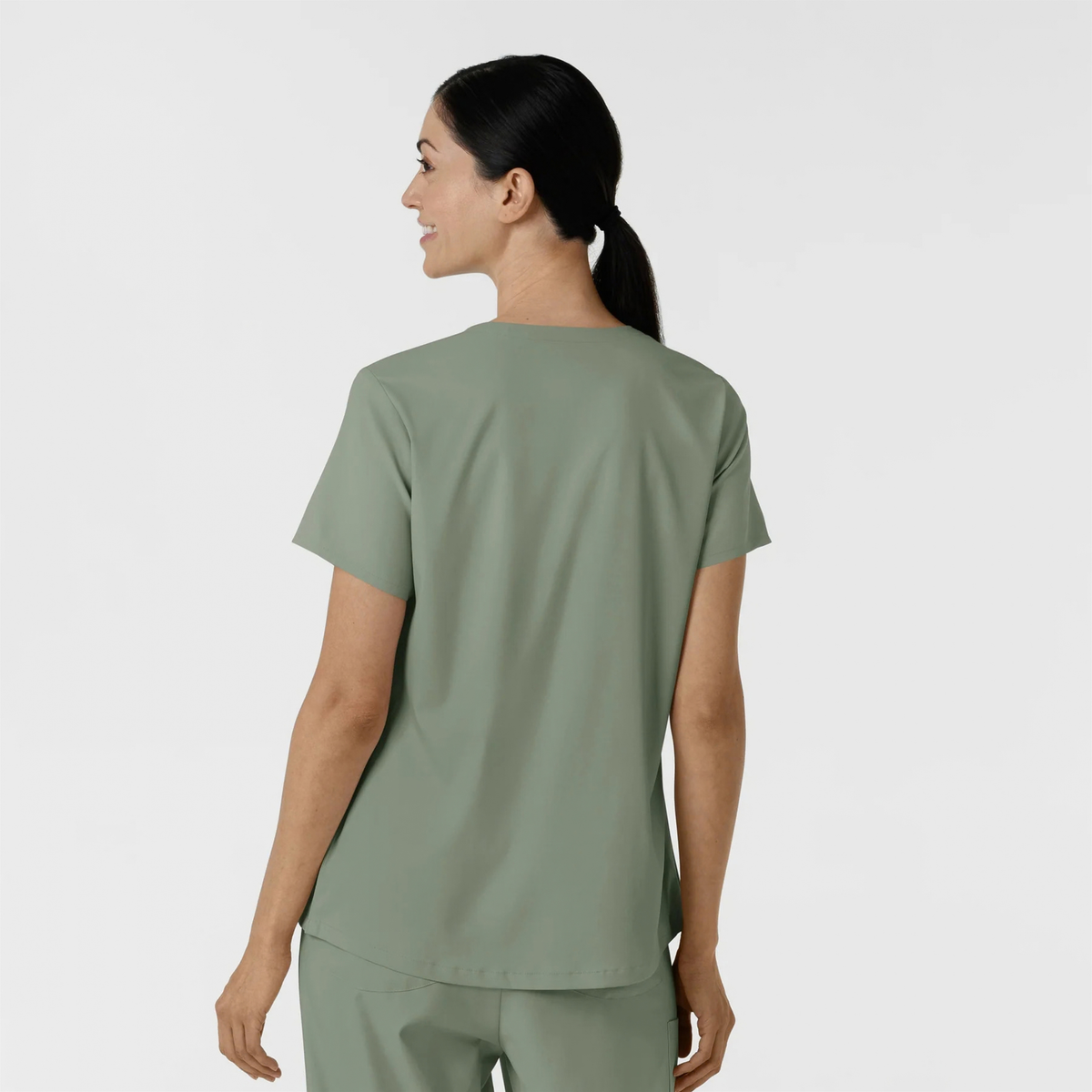 Filipina Quirúrgica Antifluidos para Mujer Wink Boundless con Cuello en V y 2 Bolsillos - Sage